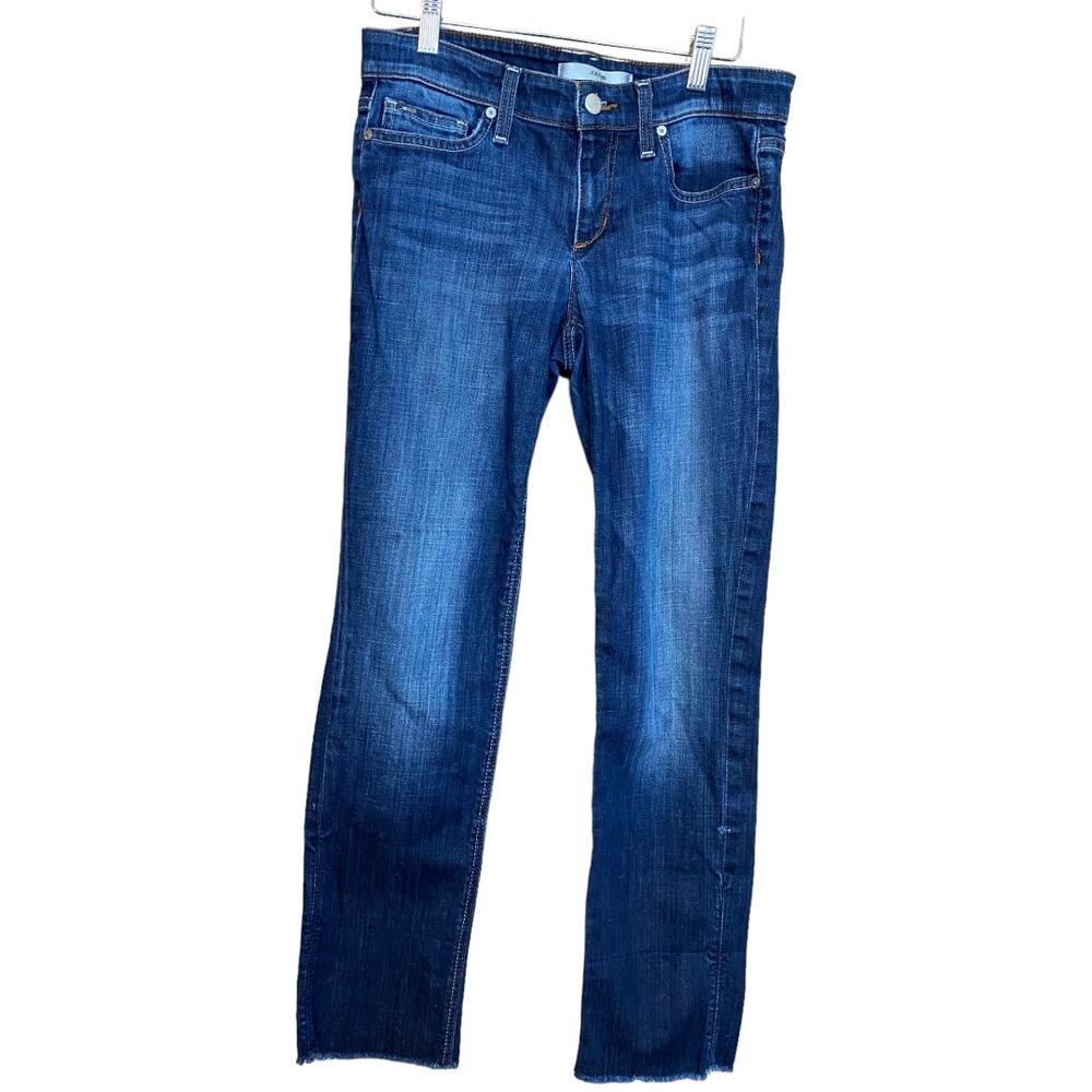 Joe's medium wash raw hem straight leg jeans -‎ women's 28 / 6